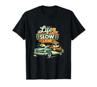 Life in The Slow Lane Lunettes de Soleil Convertibles Motif Paresseux T-Shirt