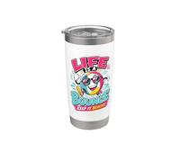 Life Is A Bounce Ballon de plage amusant pour vacances d'été Gobelet isotherme en acier inoxydable double paroi