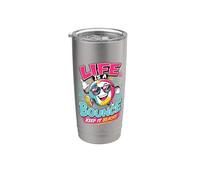 Life Is A Bounce Ballon de plage amusant pour vacances d'été Gobelet isotherme en acier inoxydable double paroi