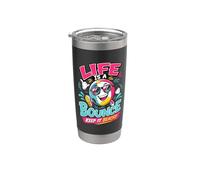 Life Is A Bounce Ballon de plage amusant pour vacances d'été Gobelet isotherme en acier inoxydable double paroi