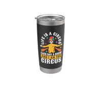 Life Is A Circus Every Day Clown professionnel Clown cirque Gobelet isotherme en acier inoxydable double paroi