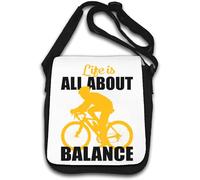 Life Is All About Balance Sac à bandoulière pour vélo Blanc