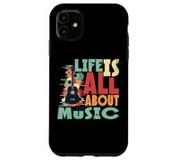 Life is All About The Music Design Guitare rétro Coque pour iPhone 11