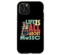 Life is All About The Music Design Guitare rétro Coque pour iPhone 11 Pro