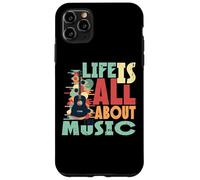 Life is All About The Music Design Guitare rétro Coque pour iPhone 11 Pro Max