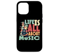 Life is All About The Music Design Guitare rétro Coque pour iPhone 12/12 Pro
