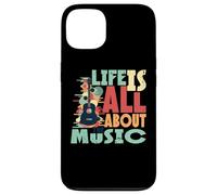 Life is All About The Music Design Guitare rétro Coque pour iPhone 13