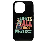 Life is All About The Music Design Guitare rétro Coque pour iPhone 13 Pro