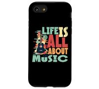 Life is All About The Music Design Guitare rétro Coque pour iPhone SE (2020) / 7/8