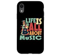Life is All About The Music Design Guitare rétro Coque pour iPhone XR