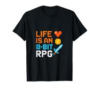 Life is an 8 bits Retro Pixel Art Gaming Gear T-Shirt