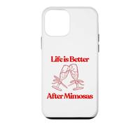 Life is Better After Mimosas Funny Sunday Brunch Art Graphique Coque pour iPhone 12 Mini