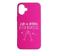 Life is Better After Mimosas Funny Sunday Brunch Art Graphique Coque pour iPhone 16 Plus