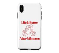 Life is Better After Mimosas Funny Sunday Brunch Art Graphique Coque pour iPhone XS Max