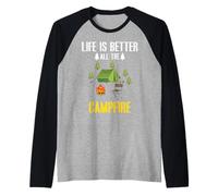 Life is Better All The Campfire Camping Camper Adventure Manche Raglan