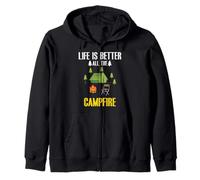Life is Better All The Campfire Camping Camper Adventure Sweat à Capuche