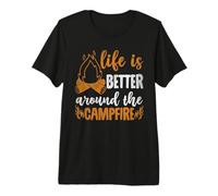 Life is Better Around The Campfire Camping Camper Hiking T-Shirt Haut de Gamme