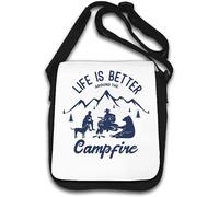Life Is Better Around The Campfire Sac à bandoulière Blanc
