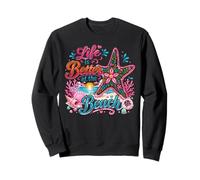 Life is Better at The Beach Étoile de mer Boho Floral Summer Vibe Sweatshirt