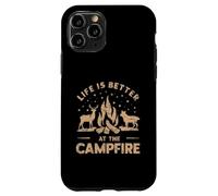 Life is Better at The Campfire Animaux Amusants Camping Nature Coque pour iPhone 11 Pro