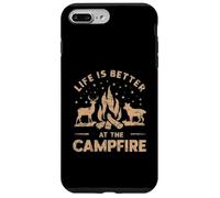 Life is Better at The Campfire Animaux Amusants Camping Nature Coque pour iPhone 7 Plus/8 Plus