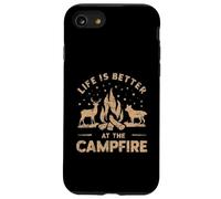 Life is Better at The Campfire Animaux Amusants Camping Nature Coque pour iPhone SE (2020) / 7/8