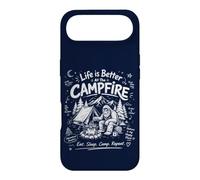 Life is Better At The Campfire Barbecue Vintage Bigfoot Camping Coque pour iPhone Air