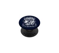 Life is Better At The Campfire Barbecue Vintage Bigfoot Camping PopSockets PopGrip Adhésif