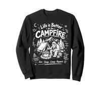 Life is Better At The Campfire Barbecue Vintage Bigfoot Camping Sweatshirt