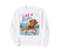 Life is Better At The Lake Bigfoot Cabine de Vacances de pêche Sweatshirt