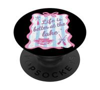 Life Is Better At The Lake Paddle Canoë PopSockets PopGrip Adhésif