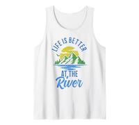 Life Is Better At The River Camping Randonnée Camp Nature Lover Débardeur