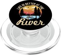 Life is Better at The River for a River Camping PopSockets PopGrip pour MagSafe