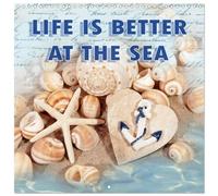 Life is better at the sea (Wall Calendar 2026 12 × 12 Inch) CALVENDO 12 Month Wall Calendar: Treasures from the sea transformed into still lifes
