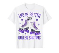 Life Is Better avec patins à roulettes pour fille T-Shirt