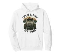 Life is Better Camion Tout-Terrain rétro 4 x 4 Coucher de Soleil Sweat à Capuche