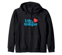 Life is Better Ginger Rousse drôle Sweat à Capuche