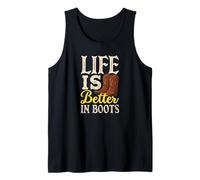Life is Better in Boots Bottes de Cowboy Débardeur
