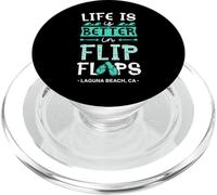 Life is Better in Tongs Long Beach California PopSockets PopGrip pour MagSafe
