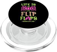 Life is Better in Tongs Ocean City Maryland PopSockets PopGrip pour MagSafe
