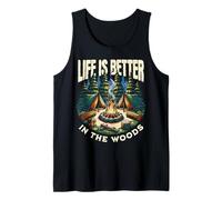 Life is Better in Woods Camping Outdoor Adventure Lover Débardeur