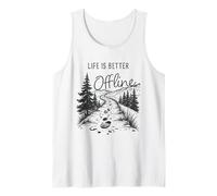 Life is Better Offline - Camping & Hiking Outdoors Nature Débardeur