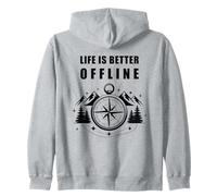 Life is Better Offline - Camping & Hiking Outdoors Nature Sweat à Capuche