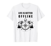 Life is Better Offline - Camping & Hiking Outdoors Nature T-Shirt