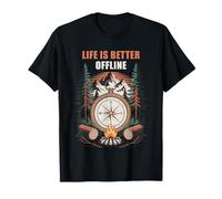 Life is Better Offline - Camping & Hiking Outdoors Nature T-Shirt