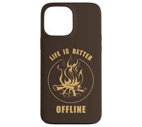 Life is Better Offline - Camping & Star Gazing Nature Quote Coque pour iPhone 13 Pro Max