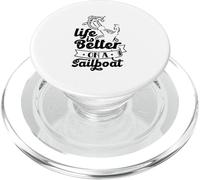 Life is Better on A Sailboat Sailor Sail Captain PopSockets PopGrip pour MagSafe