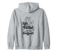 Life is Better on A Sailboat Sailor Sail Captain Sweat à Capuche
