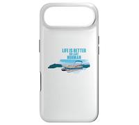 Life is Better on Lake Norman Ponton en Caroline du Nord Coque pour iPhone Air