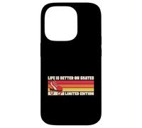 Life is Better on Skates, édition limitée, Rouleau rétro Coque pour iPhone 14 Pro